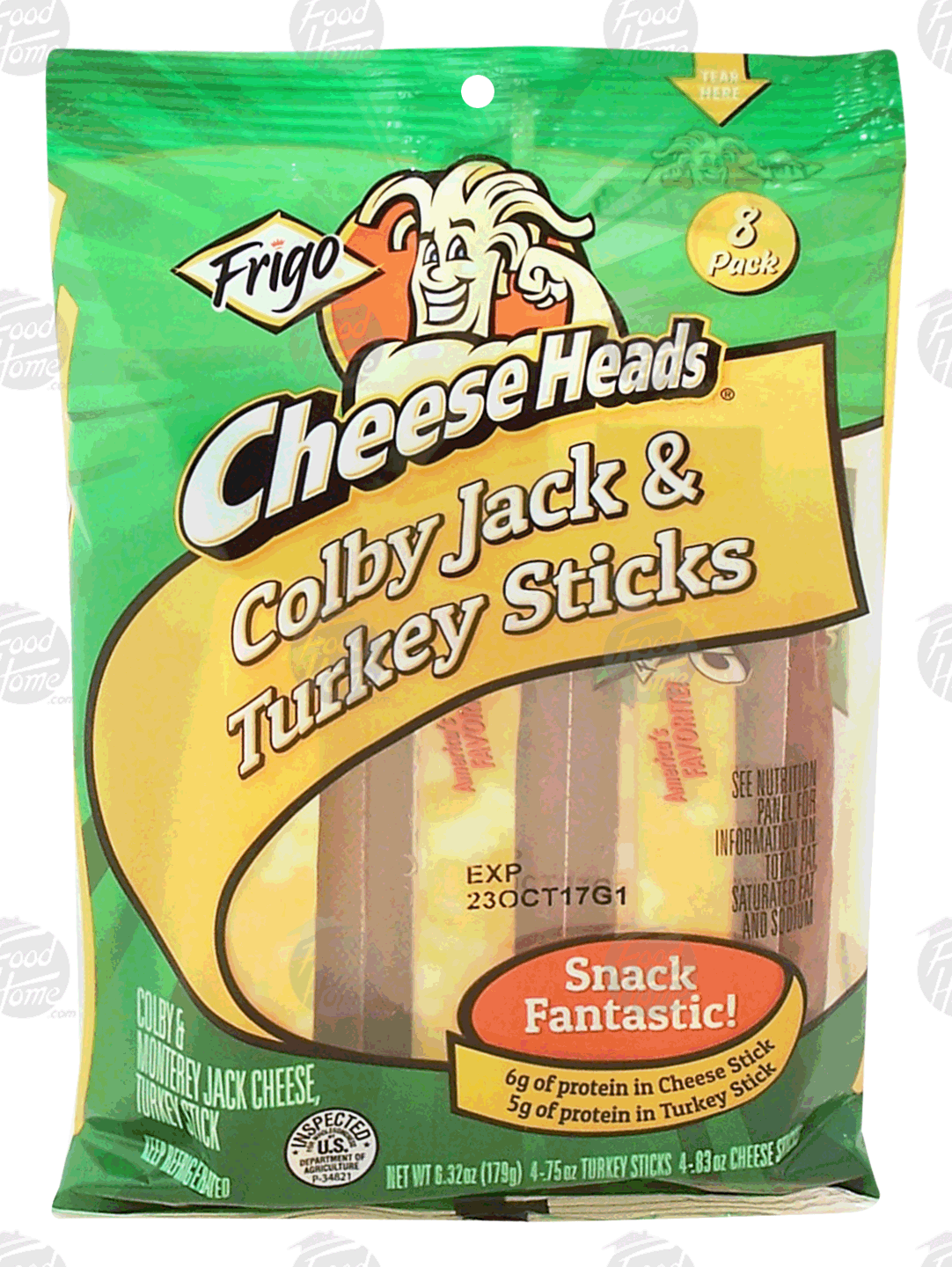 Frigo Cheese Heads colby jack & turkey sticks, 8-pack Full-Size Picture